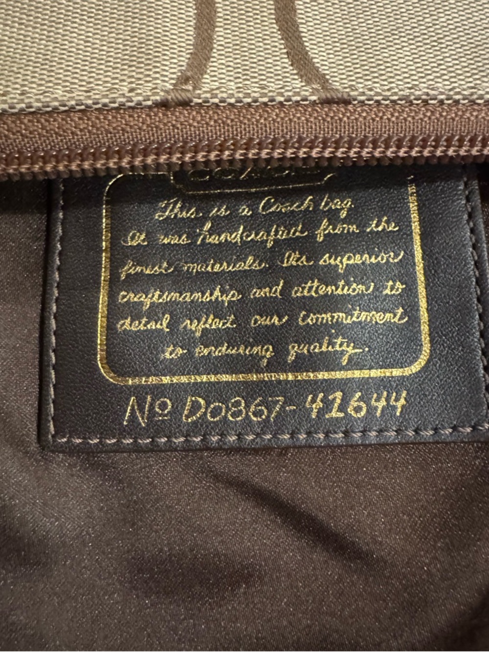 Coach Beige and Dark Brown Signature Crossbody Bag- NO hang tag❤️‍🩹 - Picture 10 of 11